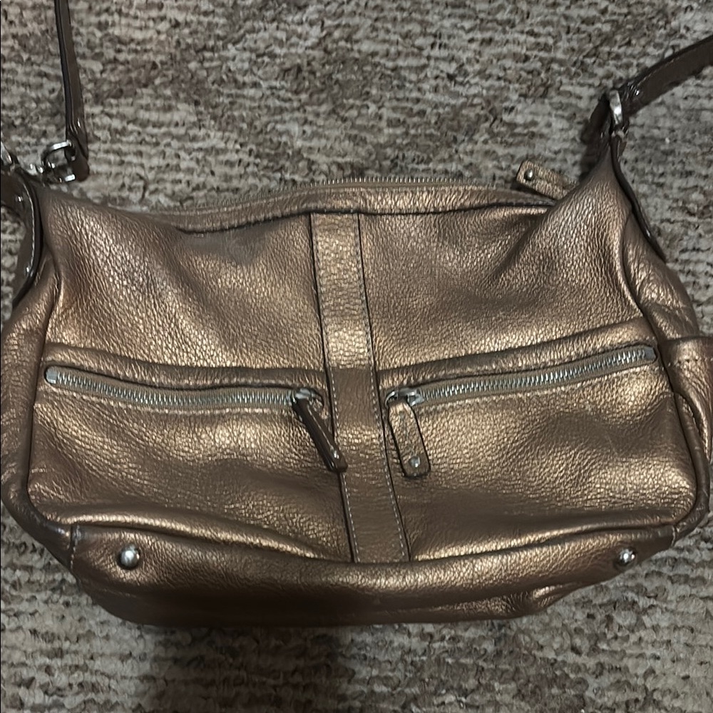 Metallic Bronze Shoulder Bag